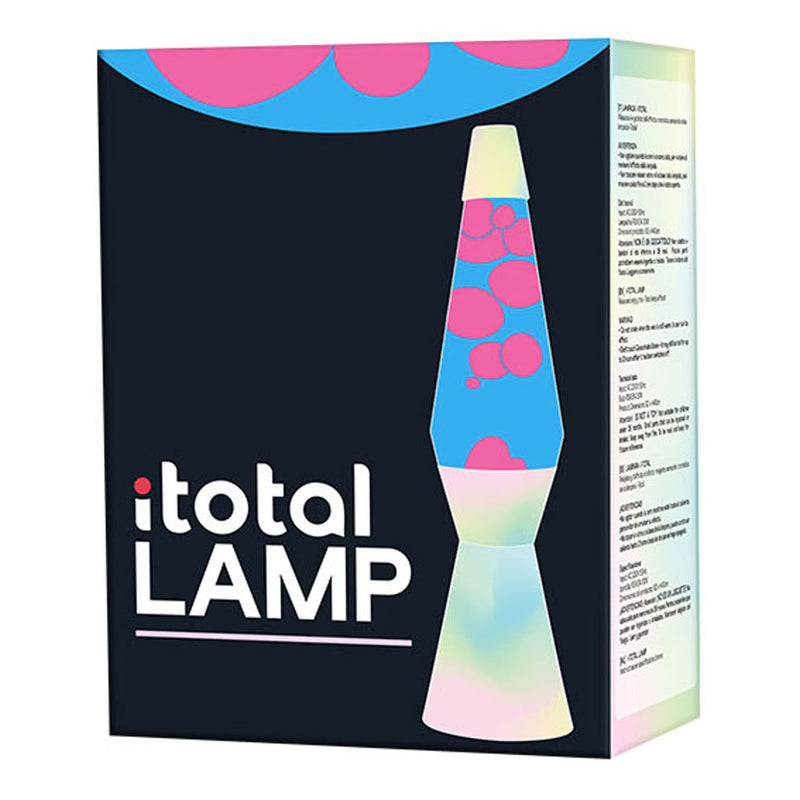 Load image into Gallery viewer, I-total lavalamp - lava lamp - sfeerlamp - 40x11 cm - glas aluminium - 30w - rainbow dream - xl1779
