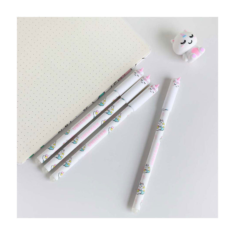 Load image into Gallery viewer, Itotal uitwisbare balpen met dop eenhoorn
