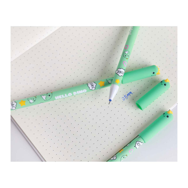 Load image into Gallery viewer, Itotal uitwisbare balpen met dop hello dino
