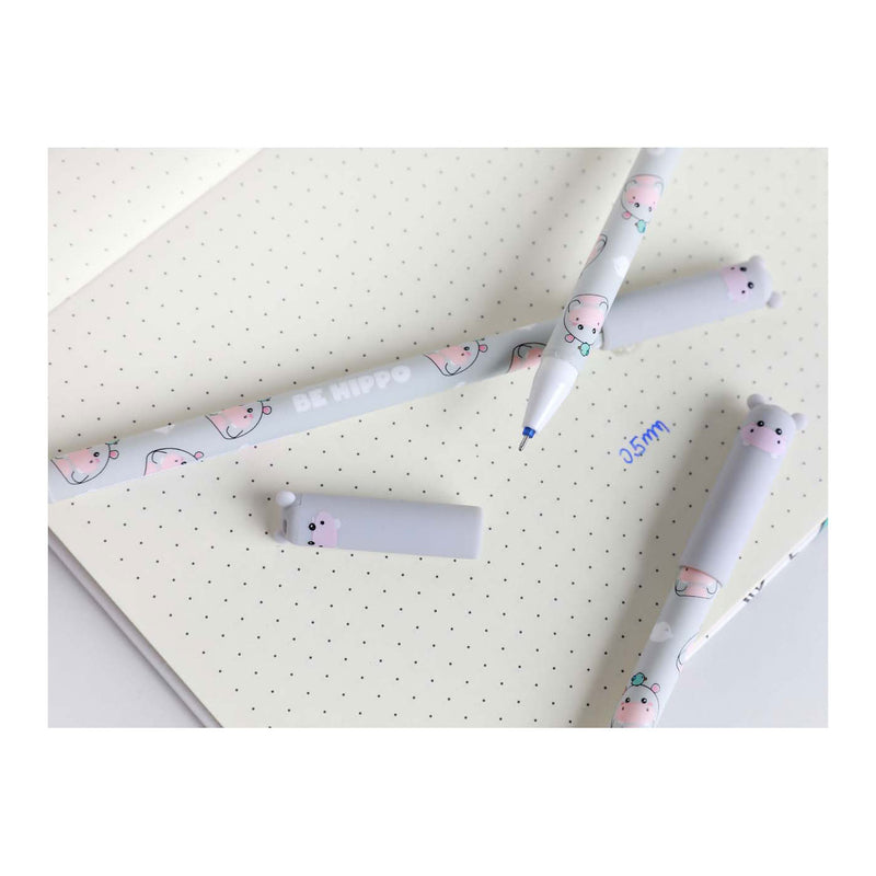 Load image into Gallery viewer, Itotal uitwisbare balpen met dop nijlpaard
