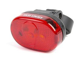 Ikzilight rear light 3-led red including batteries on card