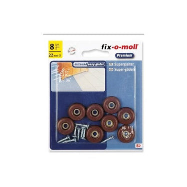 Fix-o-moll fixomoll glider schroef 22 mm 8 stuks