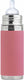 Pura thermos speenfles 260 ml - thermoskan - thermosfles - plasticvrij - met isolatiewand - voorkomt maagkrampen - inclusief siliconen speen, reisdop en sleeve - roze