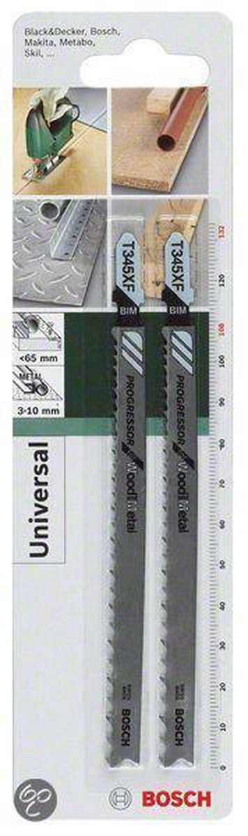 Bosch decoupeerzaagblad bimetaal - t 345 xf progressor for wood and metal