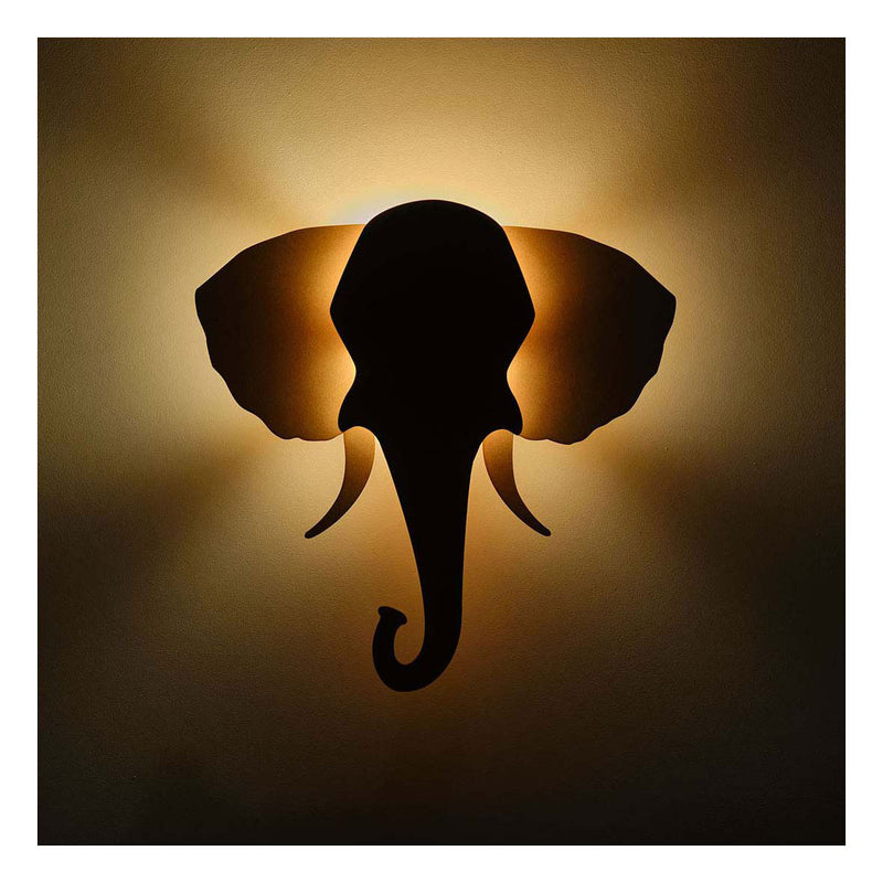 Load image into Gallery viewer, Van tjalle en jasper - olifant wandlamp - hout
