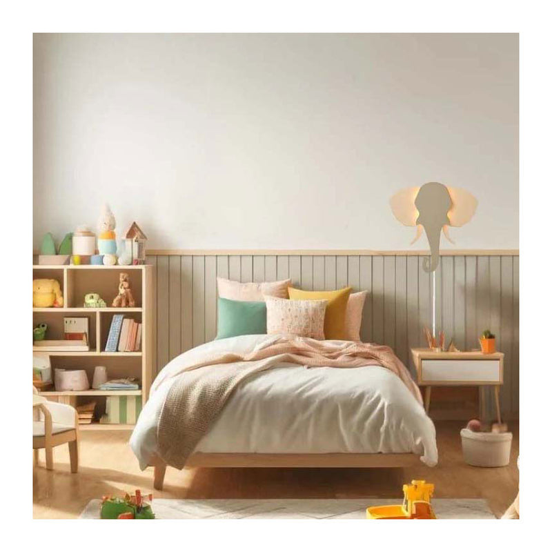 Load image into Gallery viewer, Van tjalle en jasper - olifant wandlamp - hout
