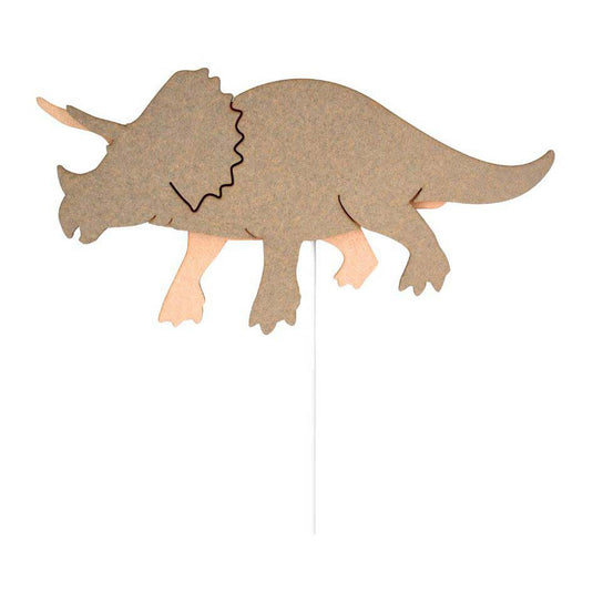 Van tjalle en jasper - dino wandlamp triceratops - hout