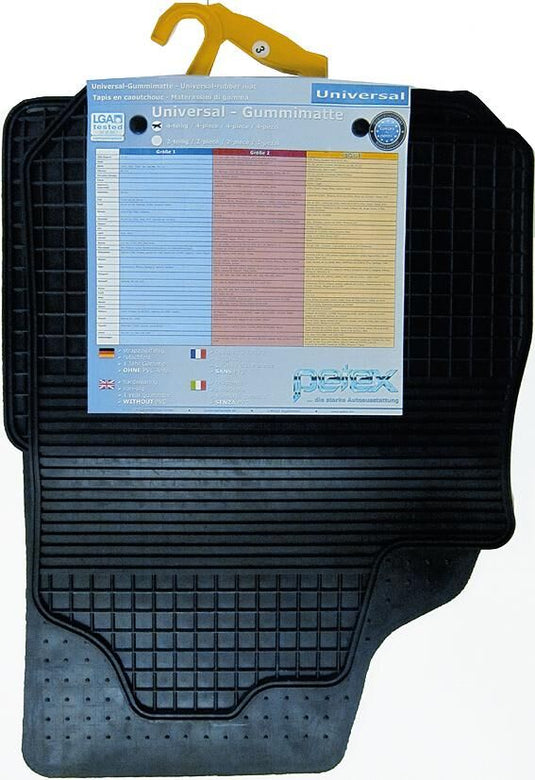 Petex voetmat set of uni-car rubber mat anthracite gr.1 anth.