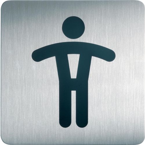 Infobord herentoilet durable zelfklevend aluminium 15x15