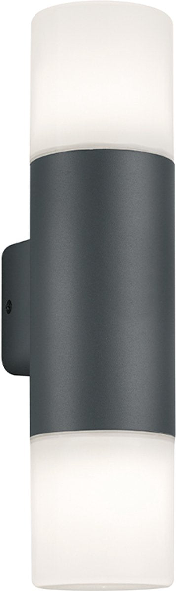 Trio hoosic - wandlamp - antraciet - excl. 2x e27 28w - buitenverlichting - ip44