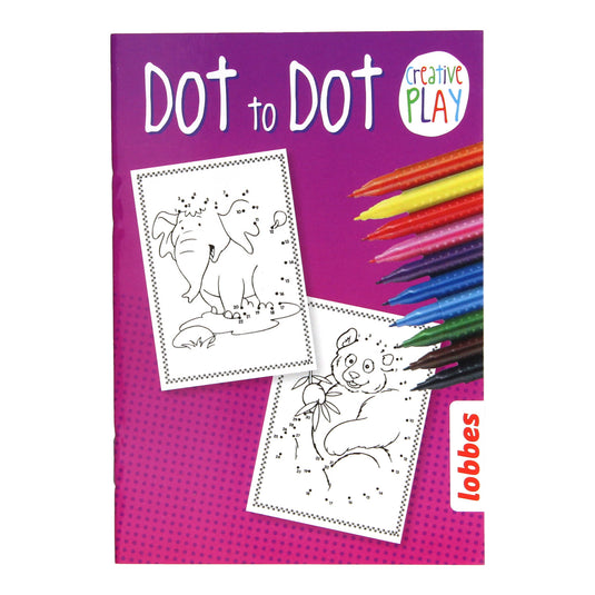 Lobbes kleurboekje dieren a6 verbind de cijfers