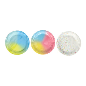 Papieren feest borden 18cm, 10st.