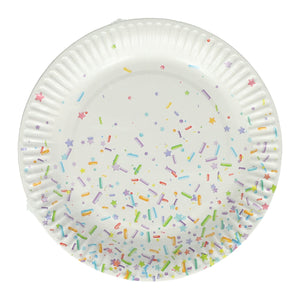 Papieren feest borden 18cm, 10st.