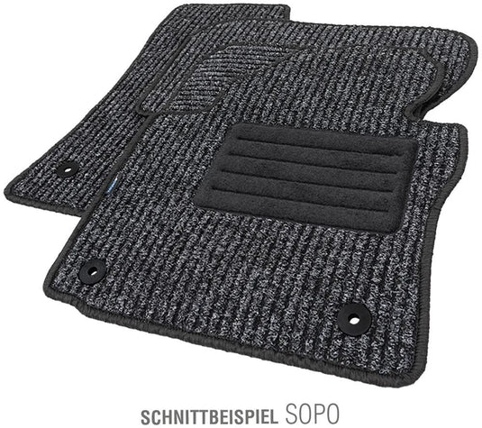 Petex fußmatte sopo car carpet sopo gr.2 anthracite 4-piece.