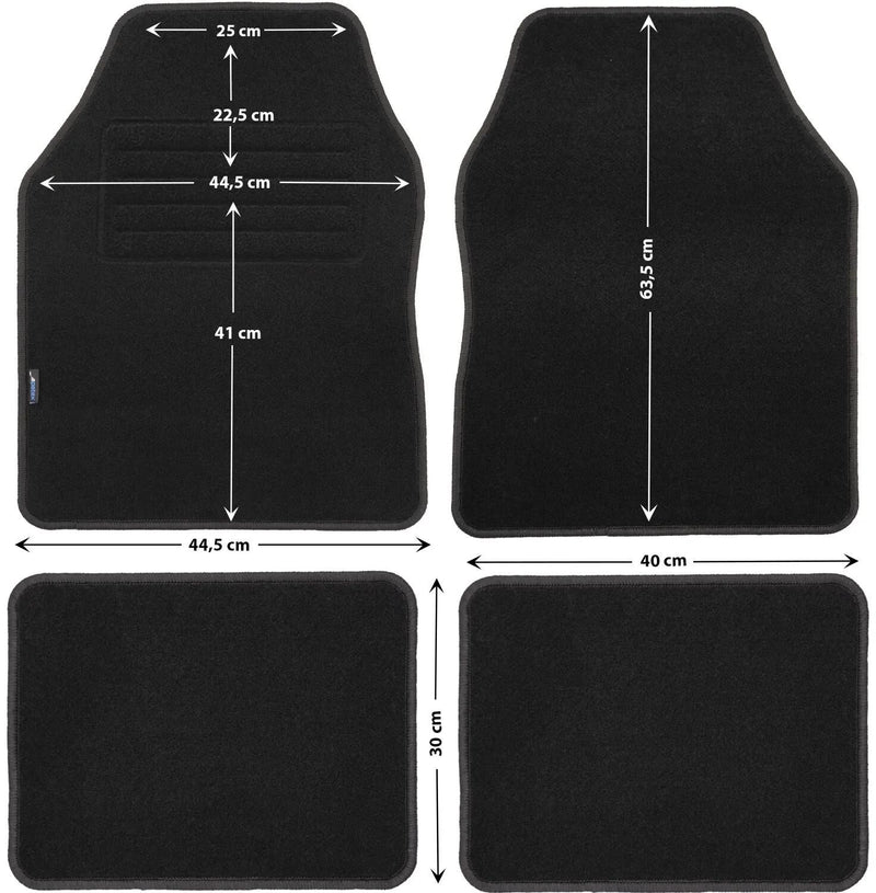 Load image into Gallery viewer, Petex fußmatte florida 3 car carpet florida3 gr.0 black 4-piece
