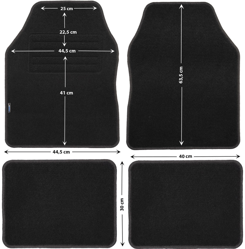 Load image into Gallery viewer, Petex voetmat florida 3 car carpet florida3 gr.0 black 4-piece
