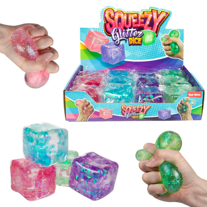 Load image into Gallery viewer, Toi-toys toi toys fun glitter knijpkubus jelly
