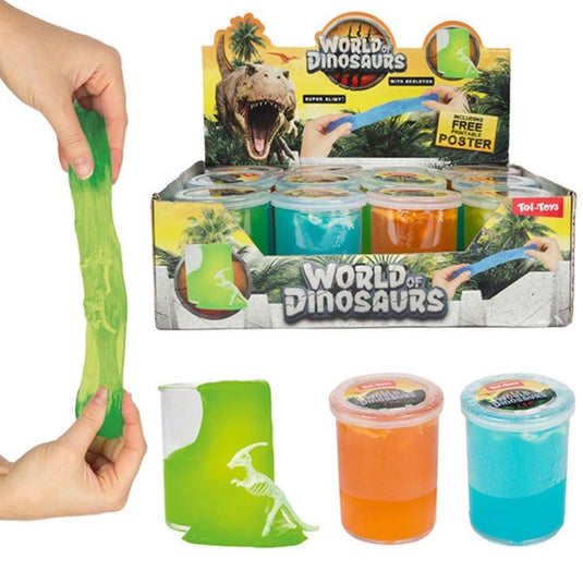 Toi-toys world of dinosaurs putty met skelet