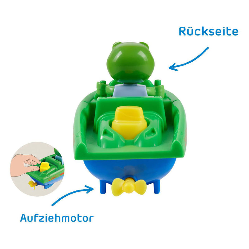Load image into Gallery viewer, Aquaplay - waterbaanaccessoire - sportboot met kikker - badspeelgoed - groen
