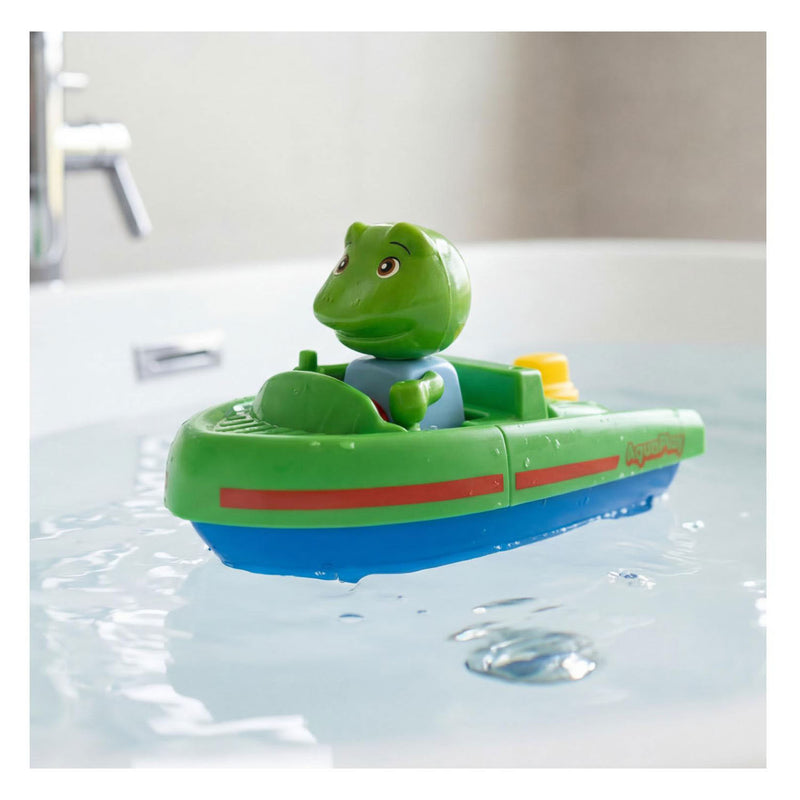 Load image into Gallery viewer, Aquaplay - waterbaanaccessoire - sportboot met kikker - badspeelgoed - groen
