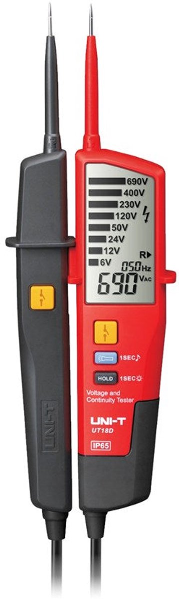 Uni-t universele meter, spannings- en fasetester, ut18d