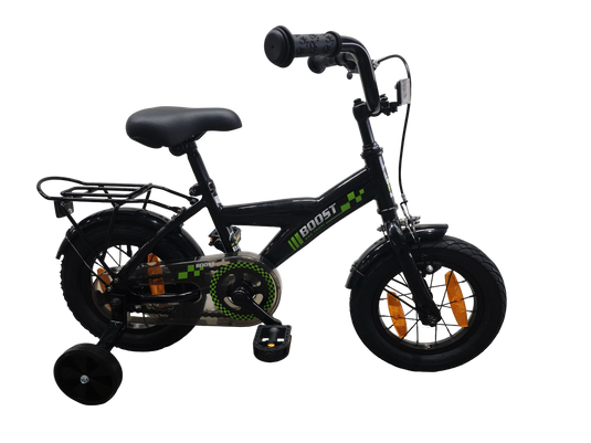 Hulzebos cycle parts b.v. fiets bike fun kids 12 inch boost | remnaaf | zwart