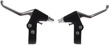 brake lever set V-brake 2-finger black 2-piece