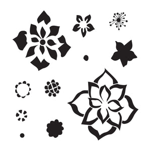 The crafter's workshop • template 15x15cm layered flowers