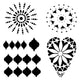 The crafter's workshop • template 30x30cm moroccan sun