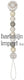 Goki houten fopspeenketting ster grijs