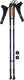 Abbey camp nordic walking stokken - telescopisch verstelbaar - per paar - blauw grijs