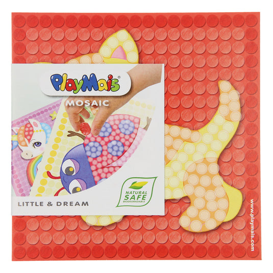 Playmais mosaic kaarten versieren kleine vriendjes