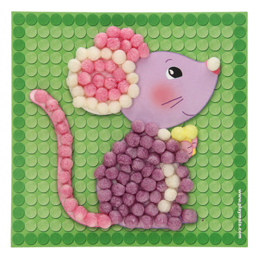 Playmais mosaic kaarten versieren kleine vriendjes
