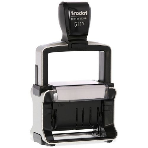 Zelfinktende stempel trodat 5117 plastic 12 regels 4 mm tekens