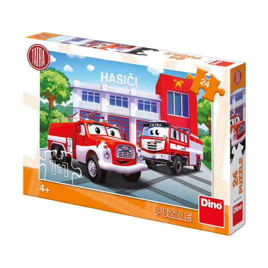Dinotoys dino puzzel - tatra brandweer - 24 stukjes