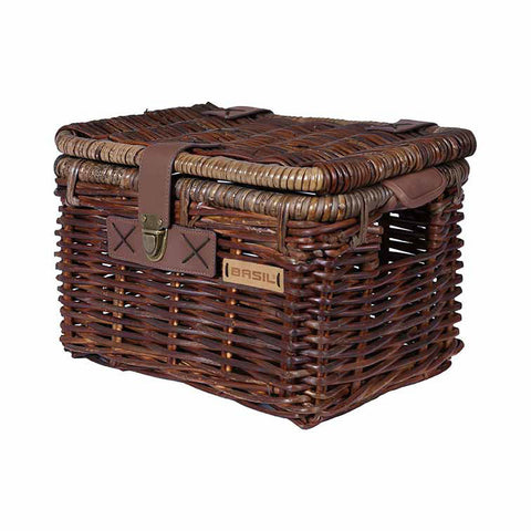 basil denton m - bicycle basket - front - brown