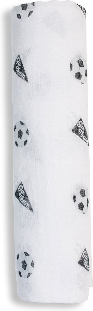 Lulujo - hydrofiele doek - swaddle - katoen - 120x120 cm - soccer