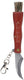 Alpina champignonborstel met mes - paddenstoelenborstel - opvouwbaar - rvs - 16,5 cm - rood