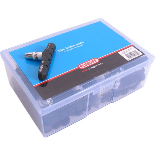 Load image into Gallery viewer, V-brake remblokset Elvedes 72 mm (werkplaatsverpakking van 25 paar)

