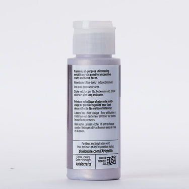 Folkart • metallic acrylic paint shimmering steel 59ml