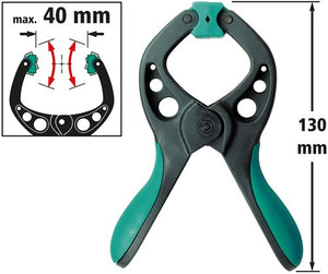 Wolfcraft - veerklem pro 40 mm - zeilklem - marktklem - extra sterk - 40 mm zeilklemmen - 3630000