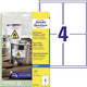 Waterbestendige folie-etiketten avery zweckform j4774-10 polyester wit