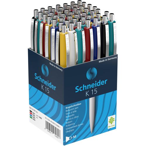 Balpen schneider k15 0.4mm assorti
