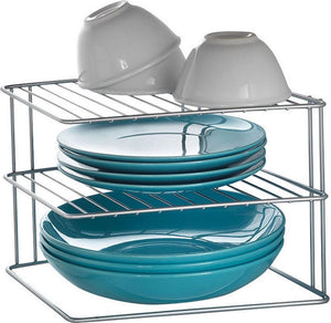 Metaltex palio hoekkastrek 25x25x19cm zilver