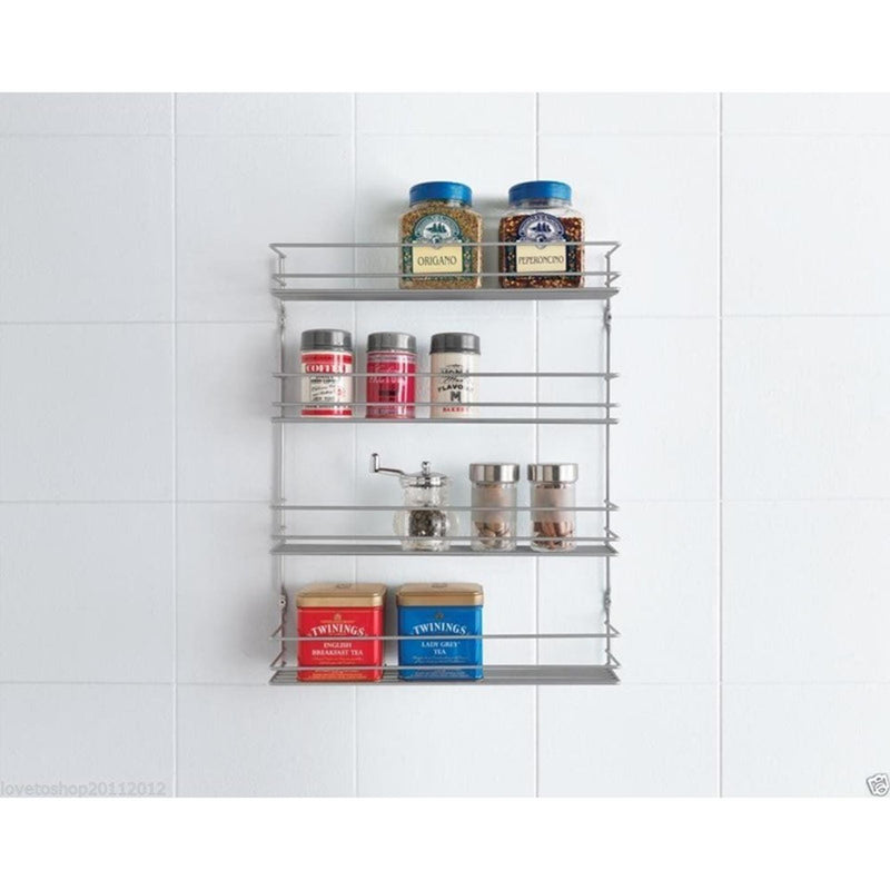 Load image into Gallery viewer, Metaltex space saver smart kitchen pepito kruidenrek 4 etages 36x8x45 cm zilver
