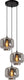 Lucide medine - hanglamp - ø 46 cm - 3xe27 - fumé
