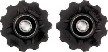 derailleur wheels 10 teeth 8S black 2 pieces