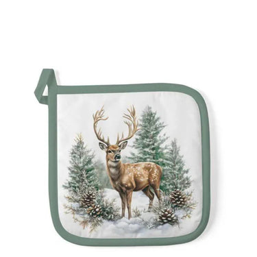 Ambiente pannenlap winter stag white 20x20cm katoen