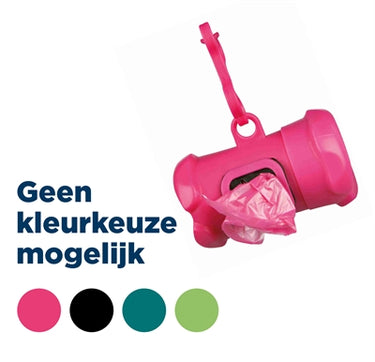 Trixie poepzakhouder botvorm met poepzakjes assorti