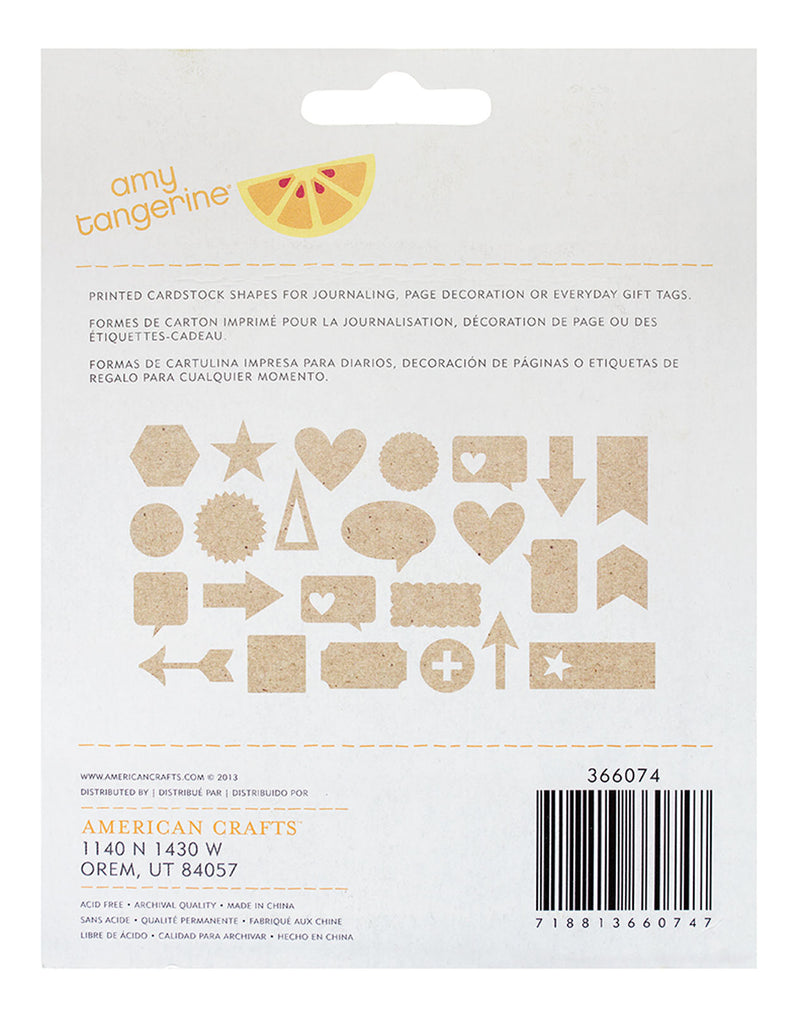 Load image into Gallery viewer, American crafts • embellishments cut paste adhesive chipboard 24pcs

